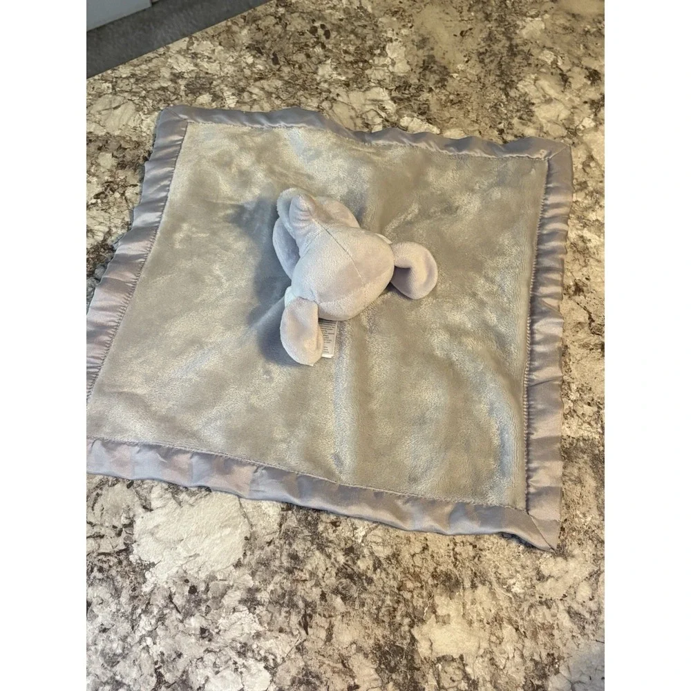 2016 Carter's Elephant Lovey Plush Animal Gray Grey‎ Satin Security Blanket